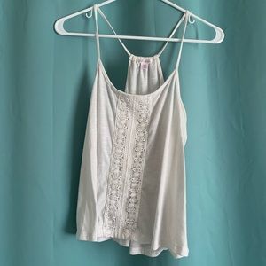 Tank with lace detail